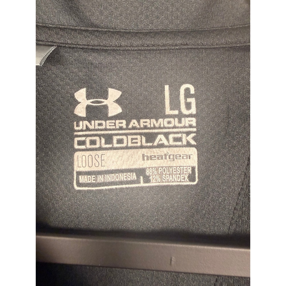 Under Armour Coldblack Polo Large Black 1/4 Zip Golf La Crosse Country Club - Picture 6 of 8